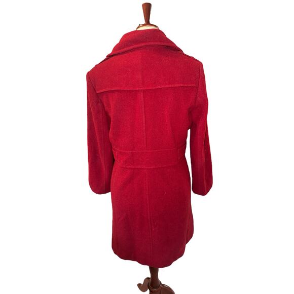 Kenneth Cole Women’s Red Button-Up Wool Coat – Size 12 – EUC - Picture 4 of 9